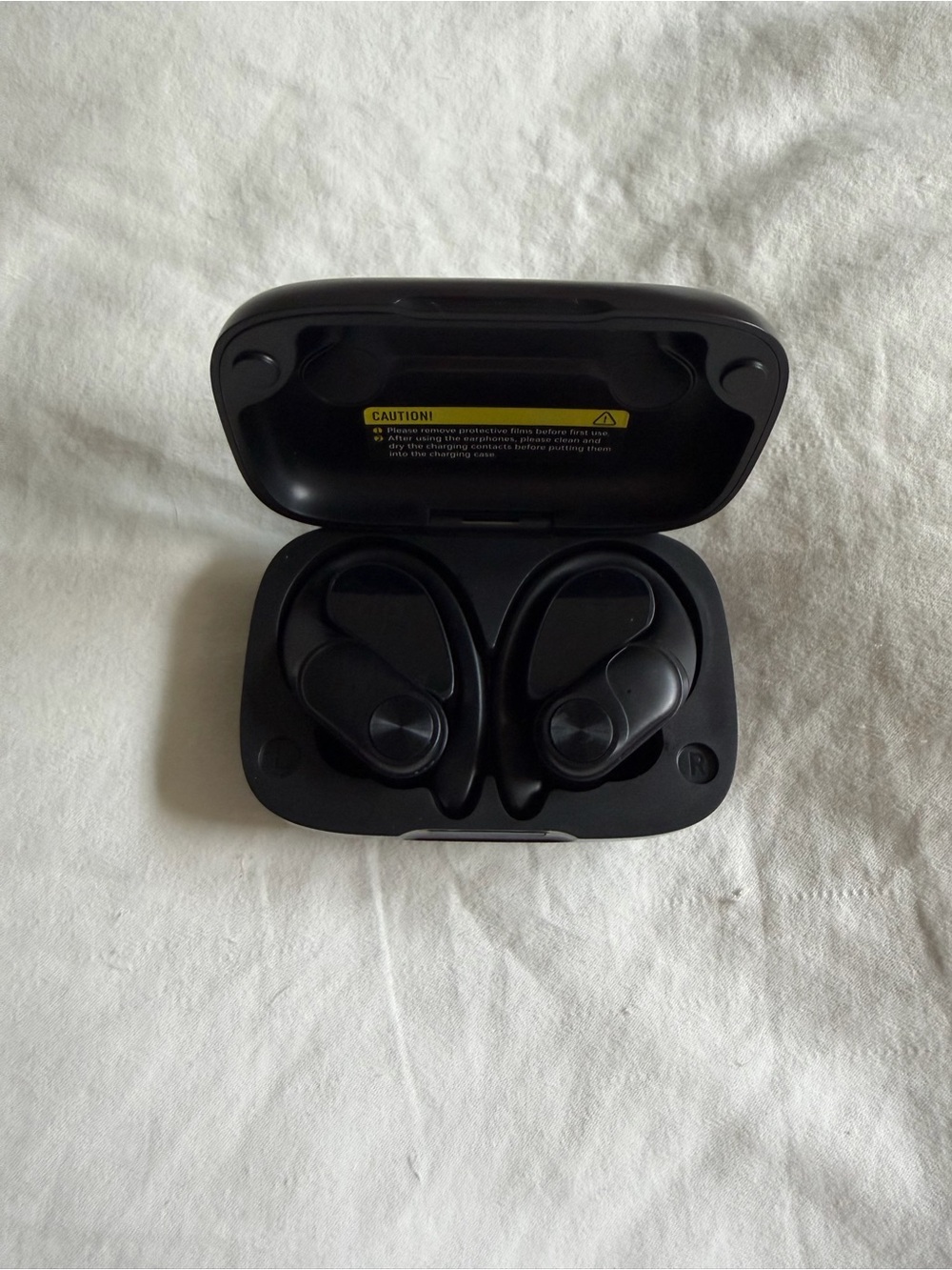 Wireless Black Sport Earbuds with Charging Case